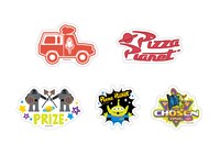 K賞の「ダイカットステッカーセット」（全9種）。