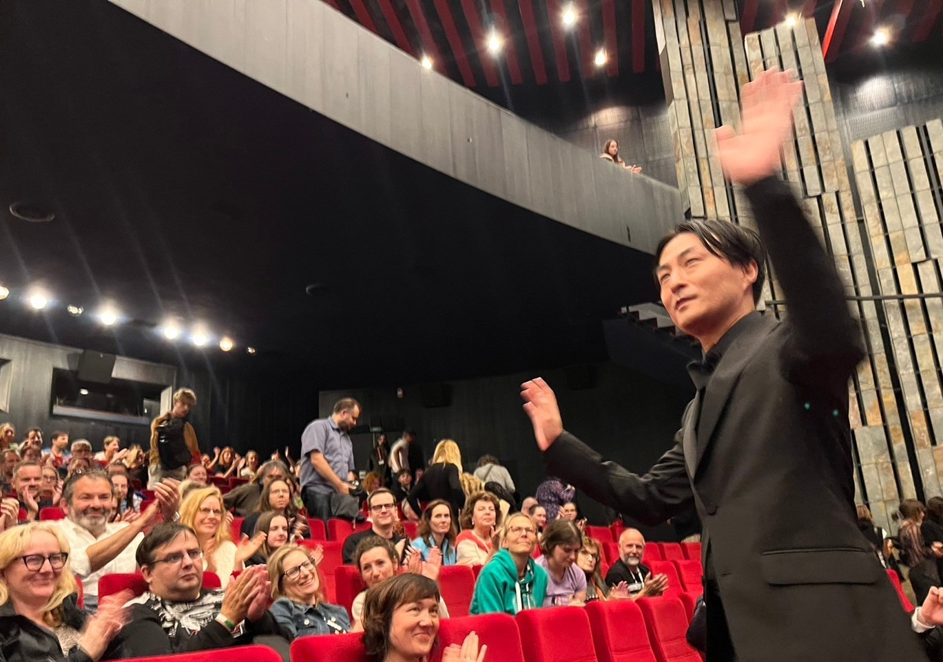 第58回カルロヴィ・ヴァリ国際映画祭より「愛に乱暴」上映後の様子。