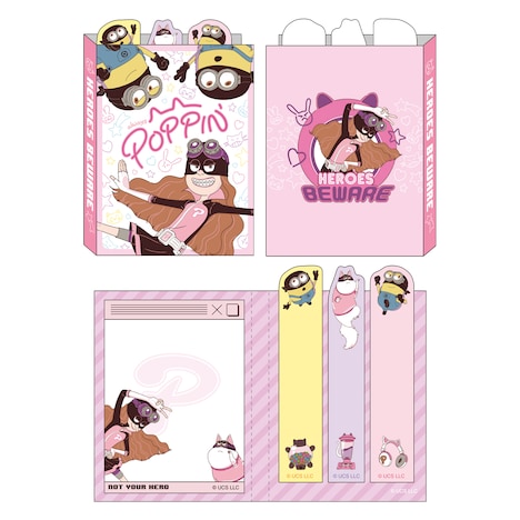 「怪盗グルーのミニオン超変身」の付箋セット（税込660円）。