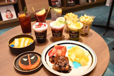 「SHIBUYA TSUTAYA COLLABORATION CAFE inspired by デッドプール＆ウルヴァリン」のメニュー。