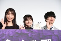 左から釈由美子、鈴木梨央、楢原嵩琉。