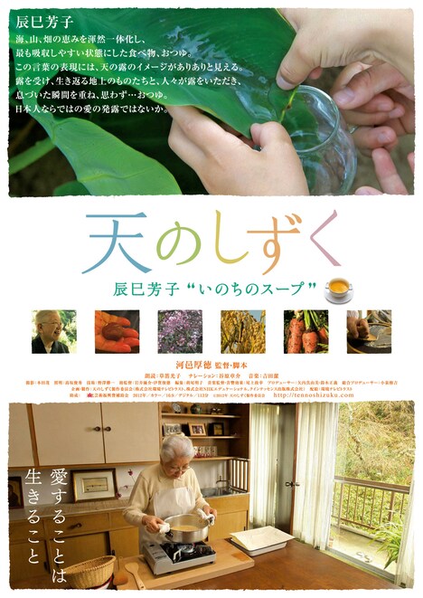 「天のしずく 辰巳芳子“いのちのスープ”」ポスタービジュアル (c)2012年 天のしずく製作委員会