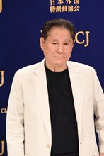 2023年11月、映画「首」記者会見に参加した北野武。