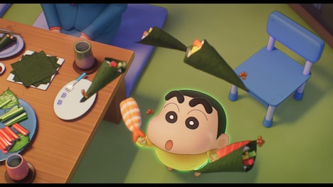 「しん次元！クレヨンしんちゃんTHE MOVIE 超能力大決戦 ～とべとべ手巻き寿司～」場面カット (c)臼井儀人/しん次元クレヨンしんちゃん製作委員会
