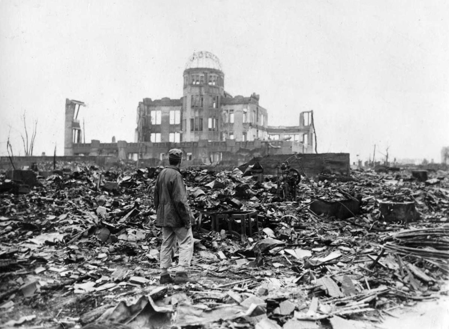 第2次世界大戦時、原爆の被害を受けた広島。