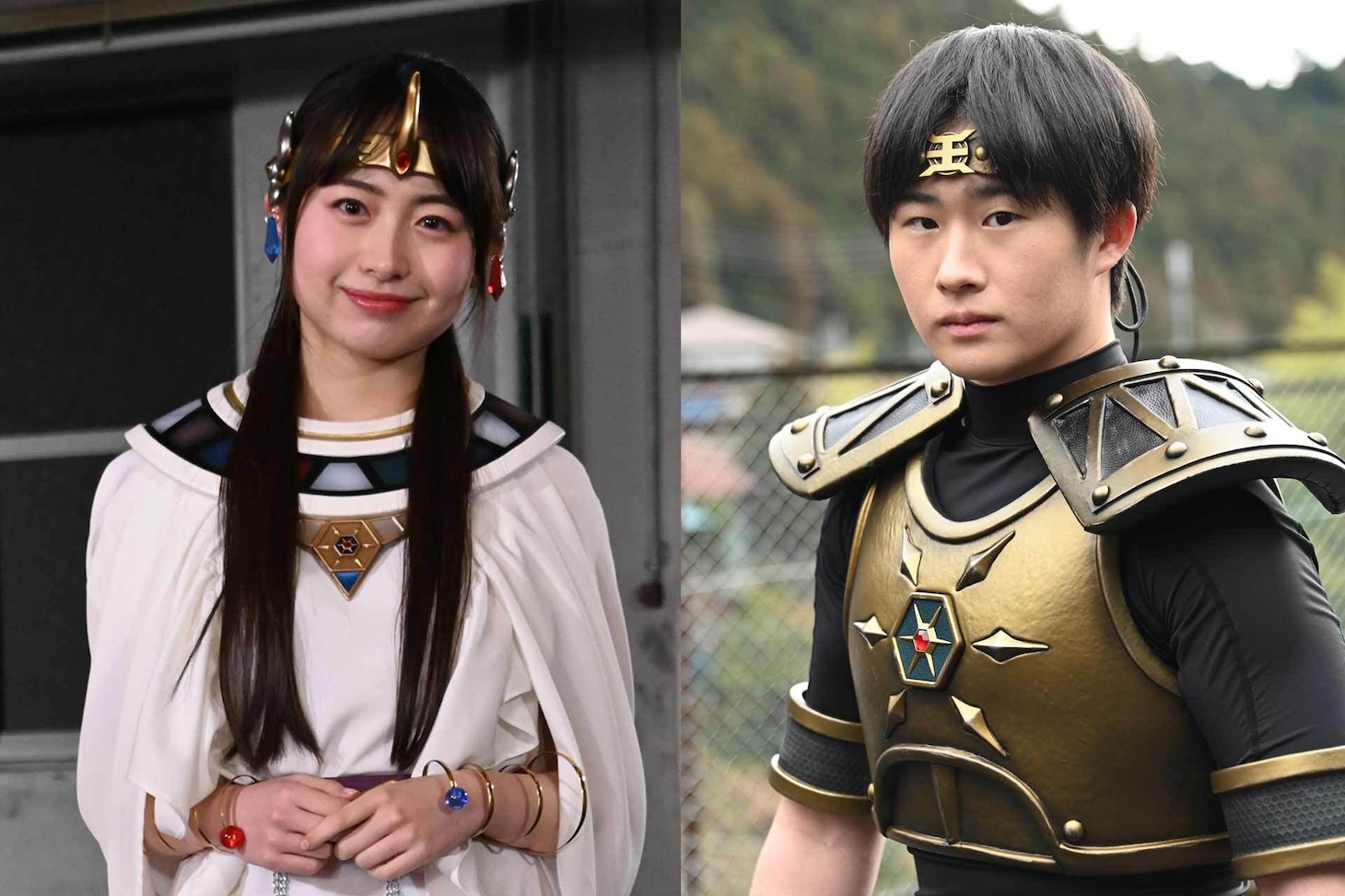 左から其原有沙演じるキャラクター、高岩芯泰演じるキャラクター。