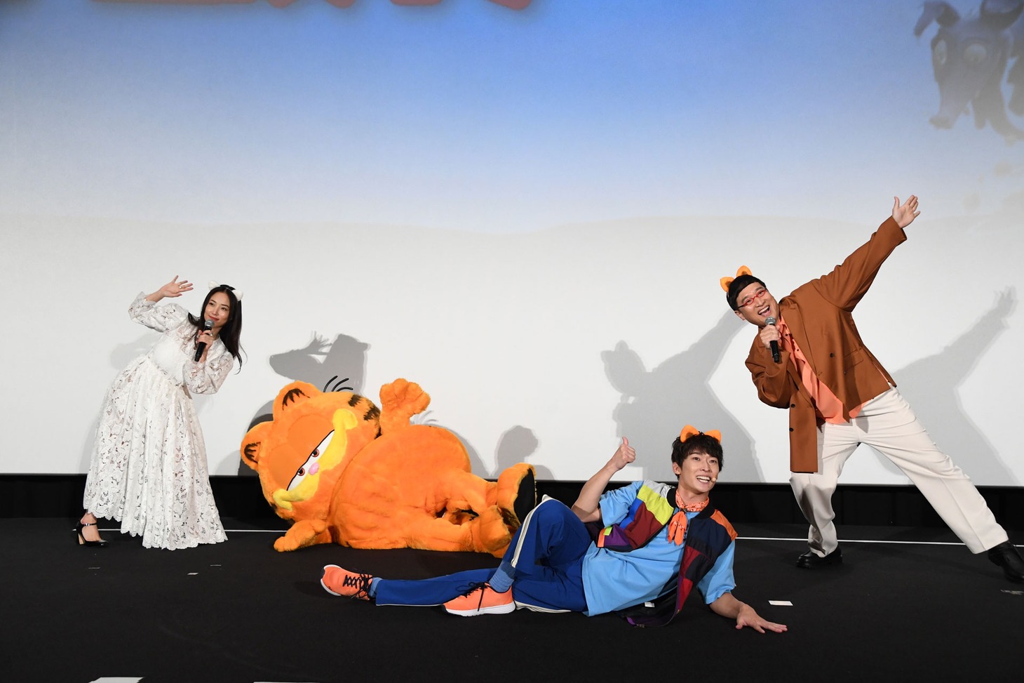 「ねこのガーフィールド」公開記念舞台挨拶の様子。