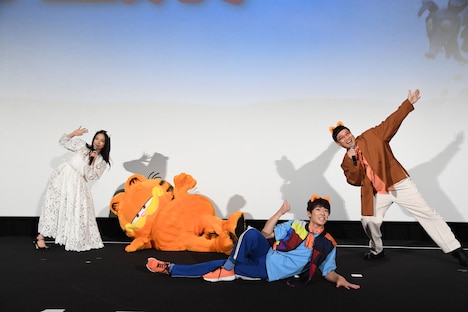 「ねこのガーフィールド」公開記念舞台挨拶の様子。