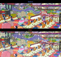 「劇場版モノノ怪 唐傘」エフェクト前後比較画像