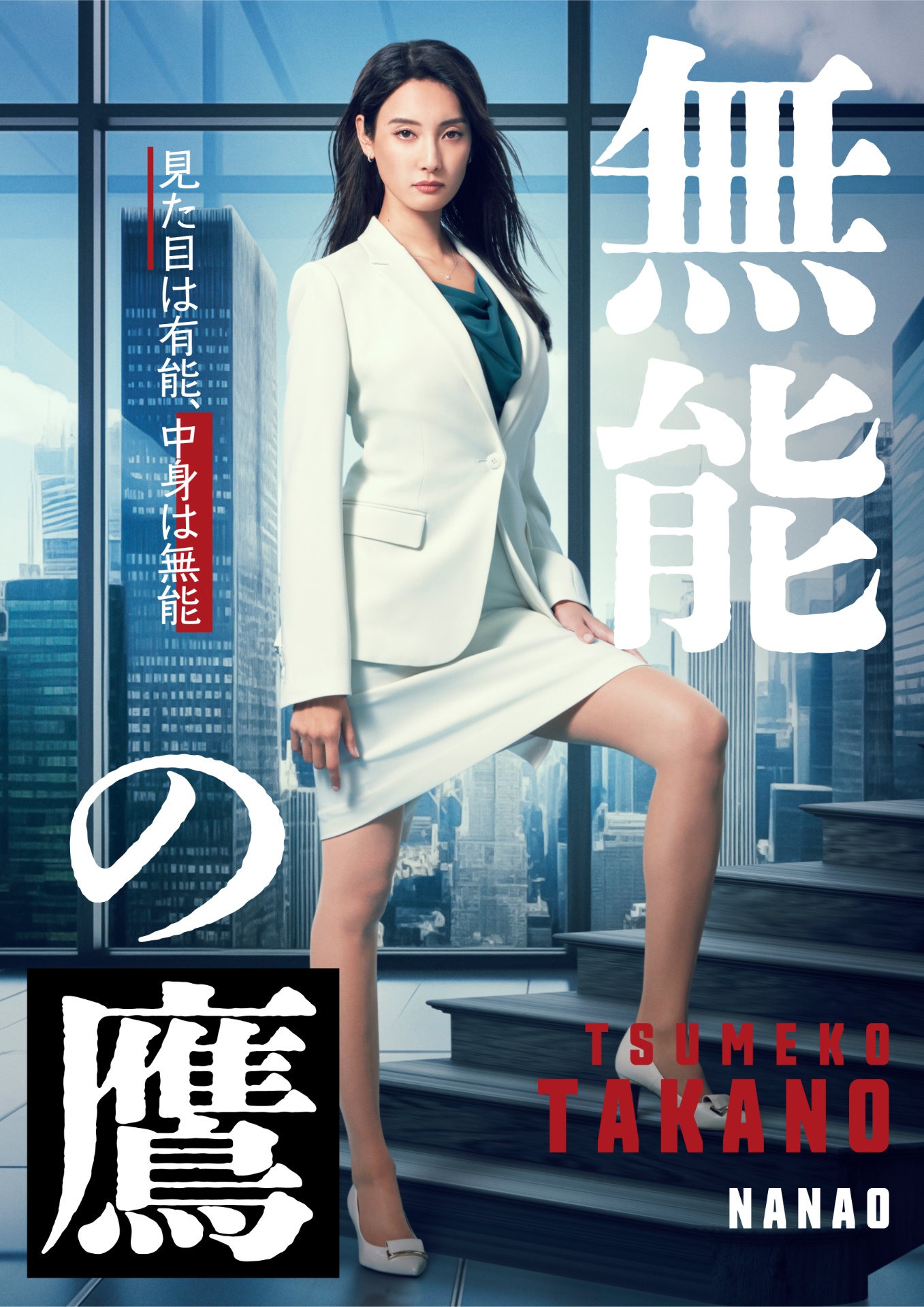 ドラマ「無能の鷹」より、菜々緒演じる鷹野ツメ子のキャラクタービジュアル