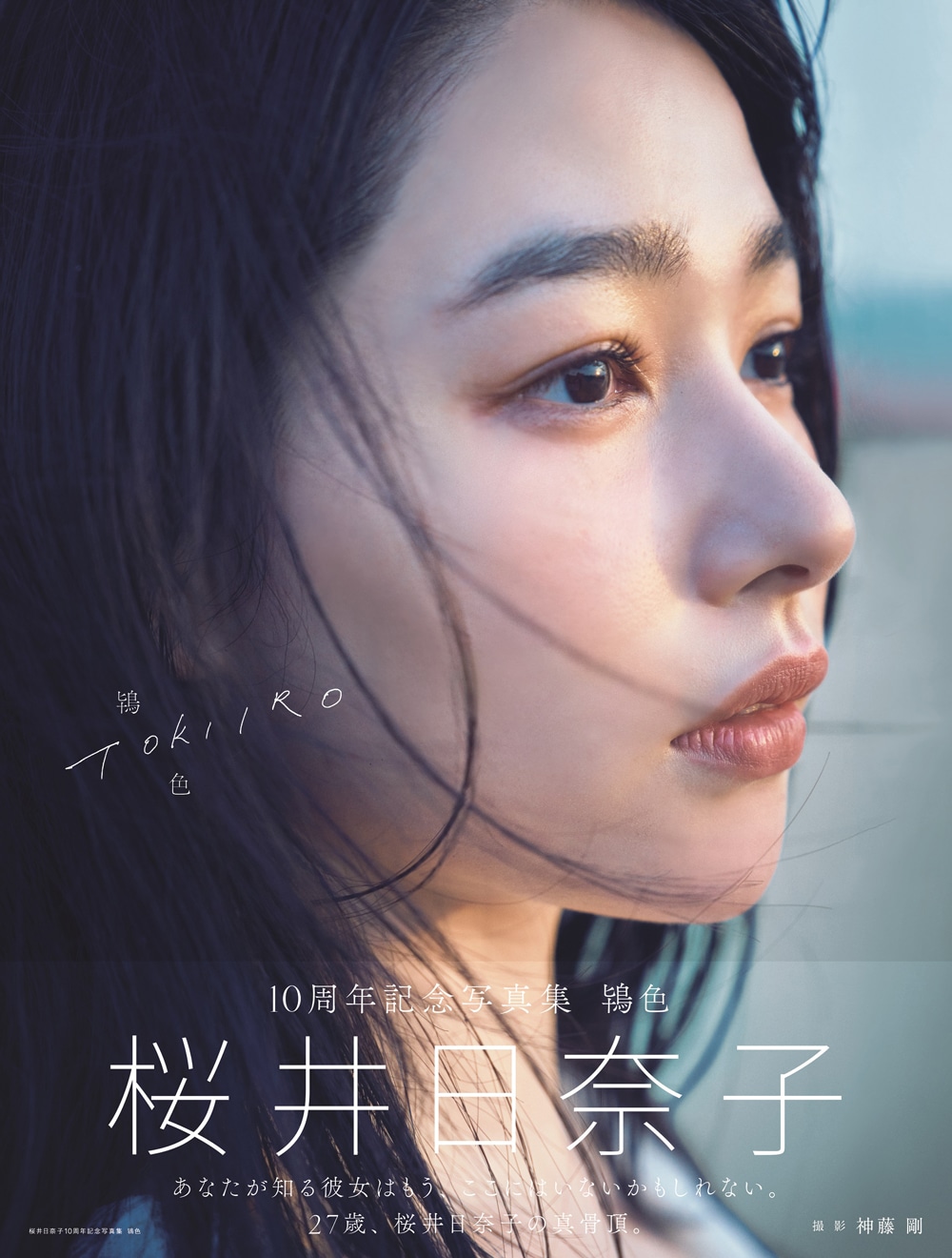 「桜井日奈子10周年記念写真集 鴇色」通常版の表紙ビジュアル。