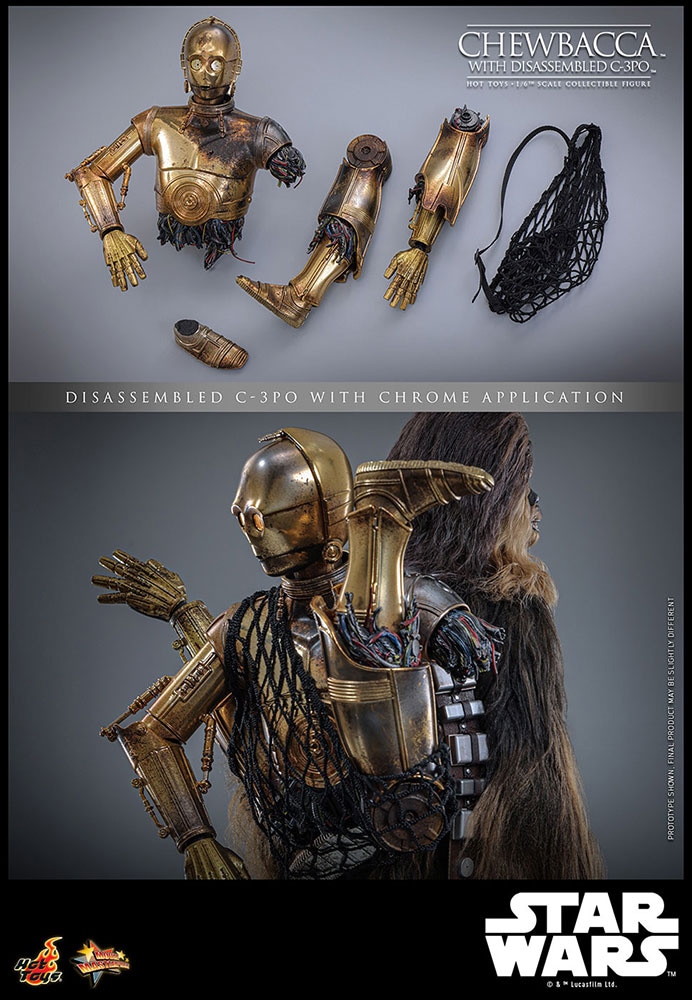 【ムービー・マスターピース】「スター・ウォーズ エピソード5／帝国の逆襲」1/6スケールフィギュア チューバッカ＆C-3PO（分解）