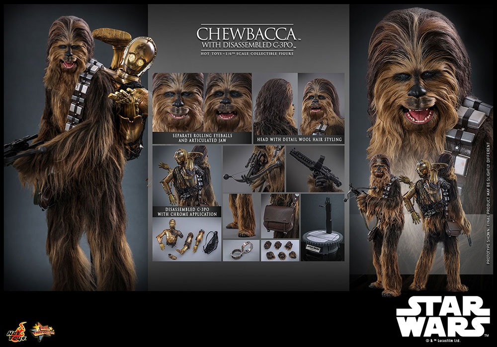 【ムービー・マスターピース】「スター・ウォーズ エピソード5／帝国の逆襲」1/6スケールフィギュア チューバッカ＆C-3PO（分解）