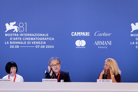 「Cloud クラウド」記者会見の様子。(c)Kazuko Wakayama