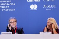 「Cloud クラウド」記者会見の様子。(c)Kazuko Wakayama