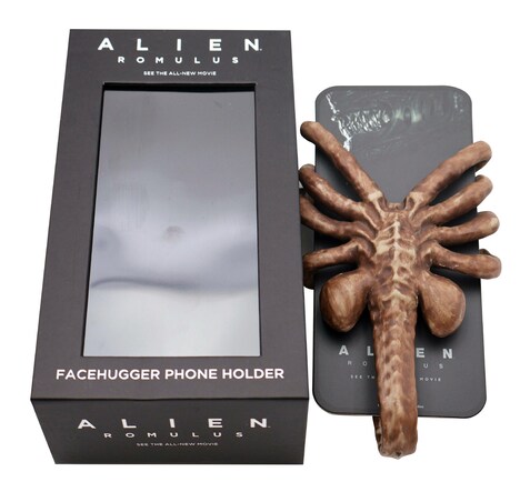 キャンペーンでプレゼントされる「エイリアン：ロムルス」フェイスハガー携帯ホルダー