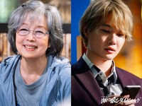 左から宮本信子演じるいづみ、神木隆之介演じる玲央