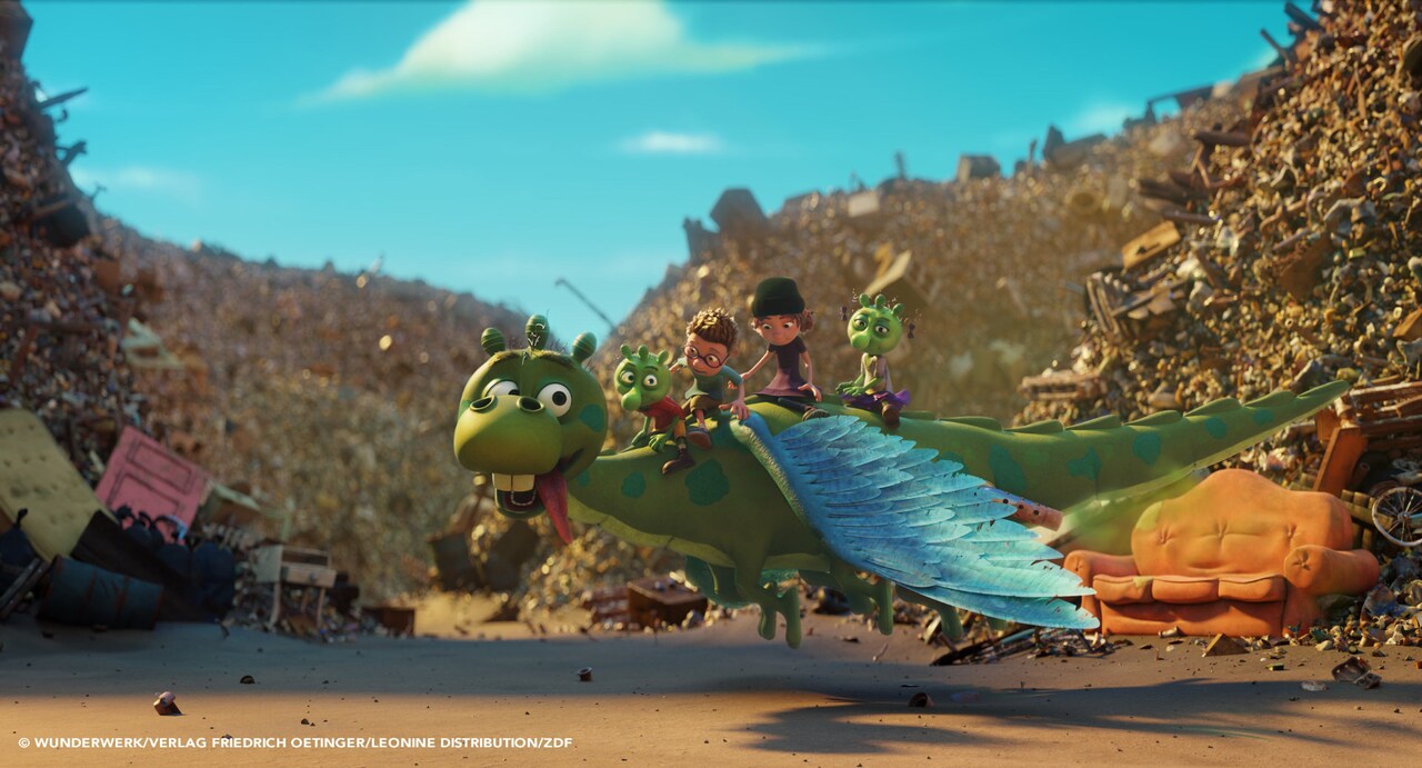 松本梨香・水瀬いのりら出演「ゴミおばけがやってきた」空飛ぶドラゴンを捉えた本編映像