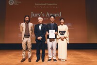 左からマテオ・ファチェンダ、奈良美智、ツァイ・ジエ、寺島しのぶ