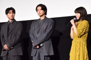 左から福山翔大、磯村勇斗、岸井ゆきの。