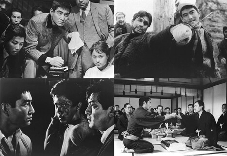 上段左から「悪魔の手毬唄」「ジャコ萬と鉄」場面写真。下段左から「狼と豚と人間」「山口組三代目」場面写真