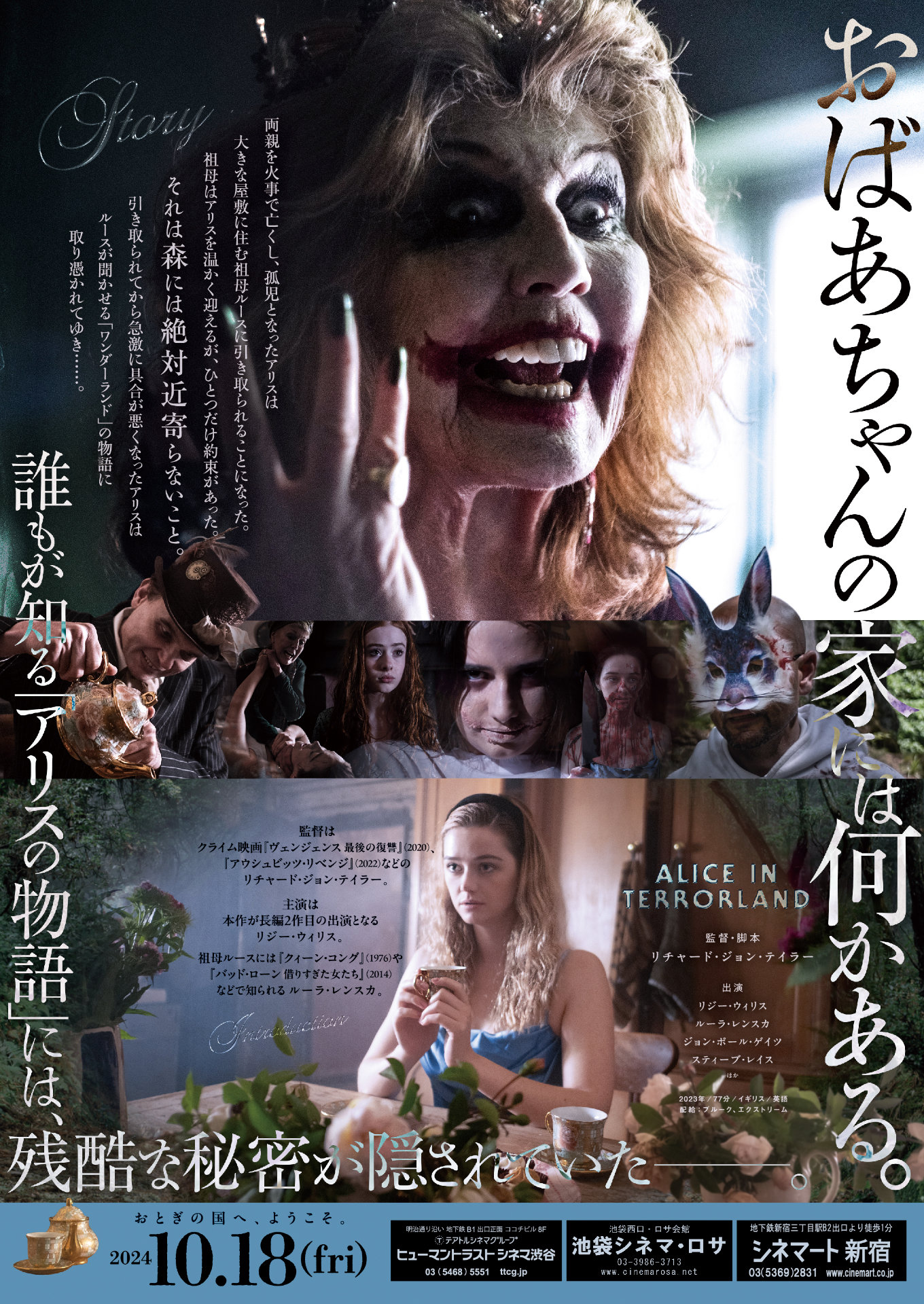 「邪悪な国のアリス」チラシ裏ビジュアル