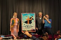 映画「エストニアの聖なるカンフーマスター」初日舞台挨拶の様子