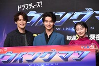 左から宮野真守、藤岡真威人、加藤小夏