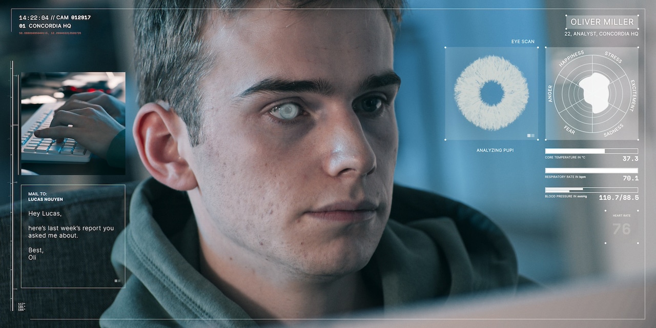 行動だけでなく感情も分析、AIモニタリング画面を映した「コンコルディア」新映像