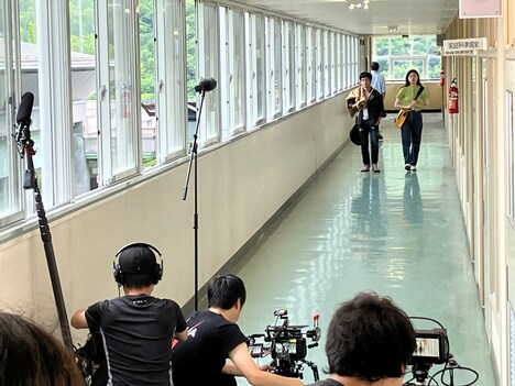 猪名川町での撮影風景