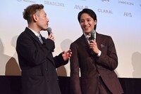 撮影エピソードを振り返る金允洙（左）と藤原季節（右）