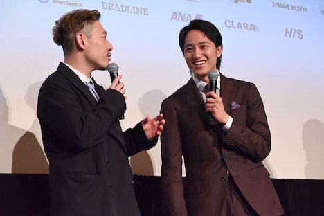撮影エピソードを振り返る金允洙(左)と藤原季節(右)