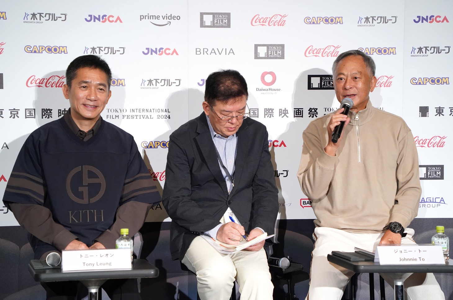 トニー・レオン（左）、ジョニー・トー（右）