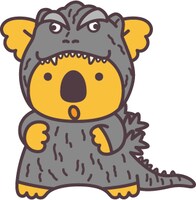 ゴジラ（1954年）に変身したコアラ