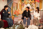 「LIFE！秋」より、左から宮世琉弥、内村光良、松岡茉優