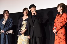 左から鈴木聖奈、真矢ミキ、上川周作、川栄李奈