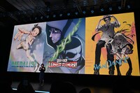 日本のアニメーション作品の発表の様子