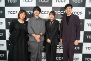 2024 TCCFでのインタビューの様子。左からアニタ・ソン(宋鎵琳)、風間太樹、本間かなみ、ナッタポン・モンコルサワット(Nuttapong Mongkolsawas)