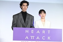 左から寛一郎、三浦透子