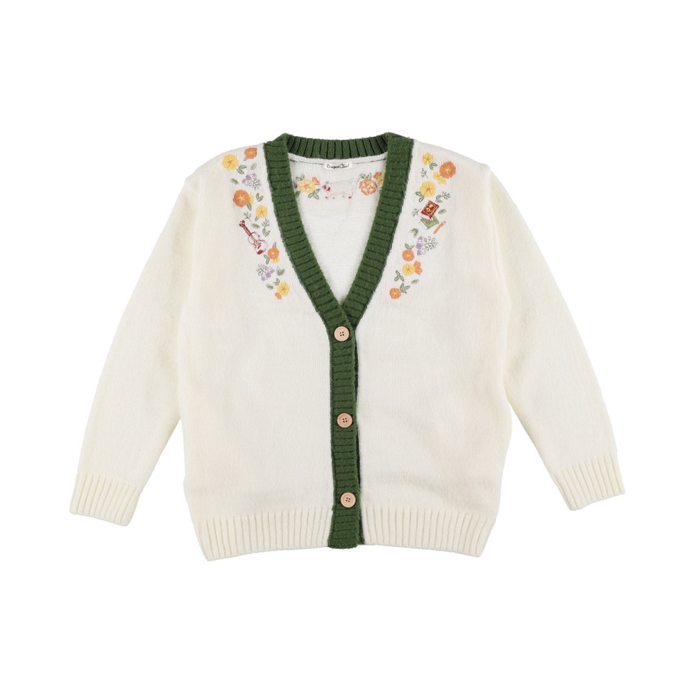 「Donguri Closet限定 耳をすませば フラワー刺繍カーディガン」