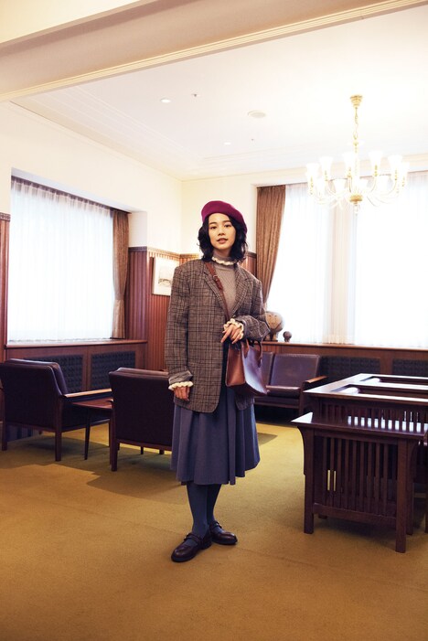 「私にふさわしいホテル」より、加代子が山の上ホテルに宿泊したときの衣装