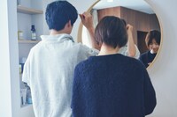 mina2025年2・3月合併号より、坂東龍汰と西野七瀬（撮影：Imajo Jun）