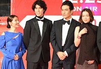 左から吉谷彩子、寛一郎、北村一輝、中村アン