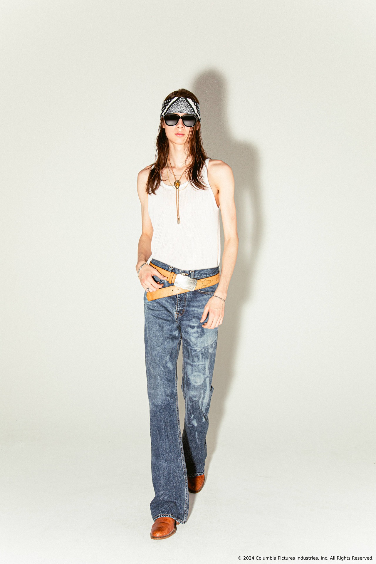 "Billy" Laser Printed Denim Pants（税込5万9400円）の着用イメージ