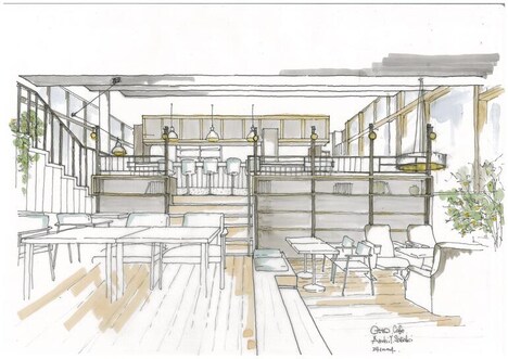 「OttO」1階のカフェスペースイメージ