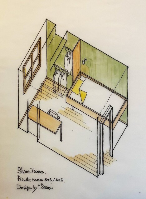「OttO」3階から5階のシェアハウスイメージ