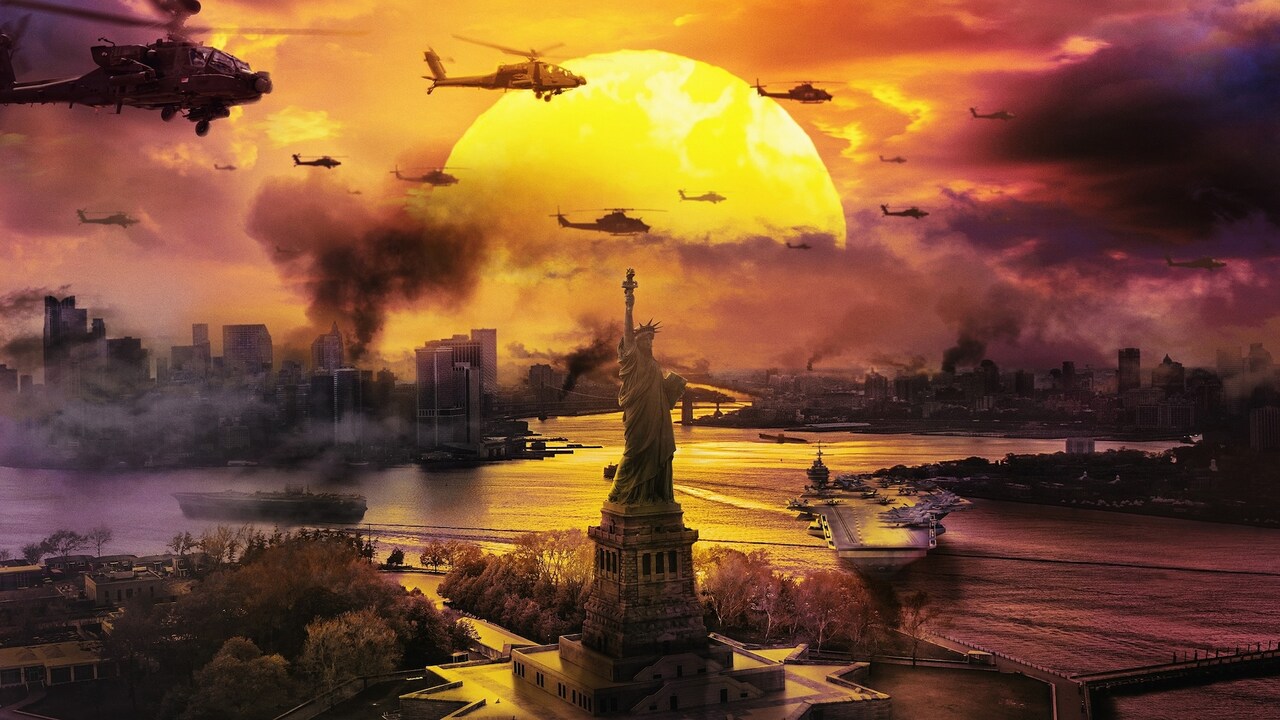 「シビル・ウォー アメリカ最後の日」メインビジュアル ©2023 Miller Avenue Rights LLC; IPR.VC Fund II KY. All Rights Reserved.