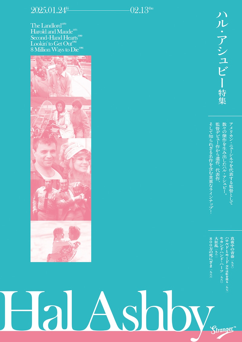 「ハル・アシュビー特集 ──ハル・アシュビーが描いた、100万通りの青春──」チラシビジュアル
