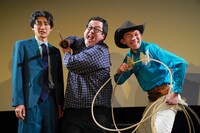 映画「怪獣ヤロウ！」公開直前舞台挨拶の様子