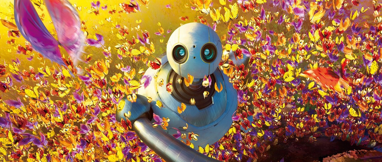 劇場アニメ「野生の島のロズ」東京・日比谷にCG原画を多数展示、等身大ロズも